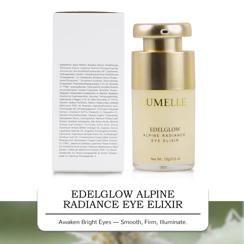 LUMELLE Alpine Radiance Eye Cream & Serum for Dark Circles, Brightening, Firming, Smoothing, Reviving Anti-Aging Skin Care
