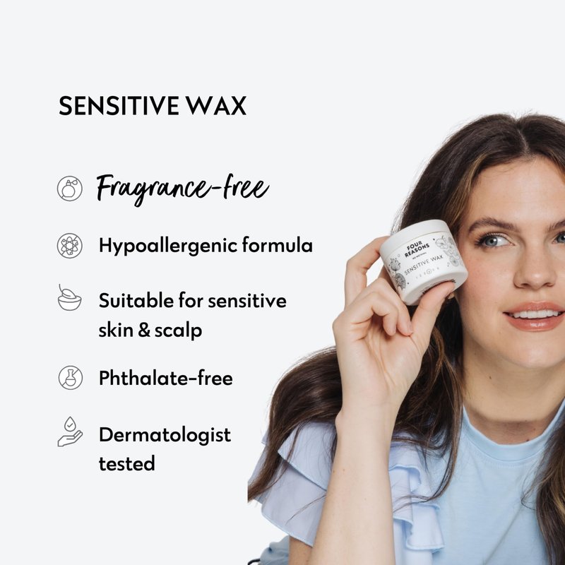 No nothing Styling Wax – Fragrance Free Matte Hair Wax for Men & Women – Unscented Strong Hold Hair Paste for Sensitive Scalp – Easy At Home Styling – 3.4 oz