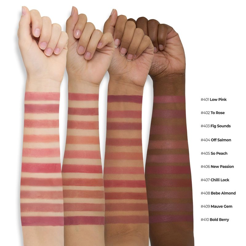 Laka Bulky Matte Lipstick, 4g/0.14oz., Long Wear, Non-Drying Lip Stain Stick with High Pigmentation, Voluminous Lips, K-Beauty (#406 New Passion)
