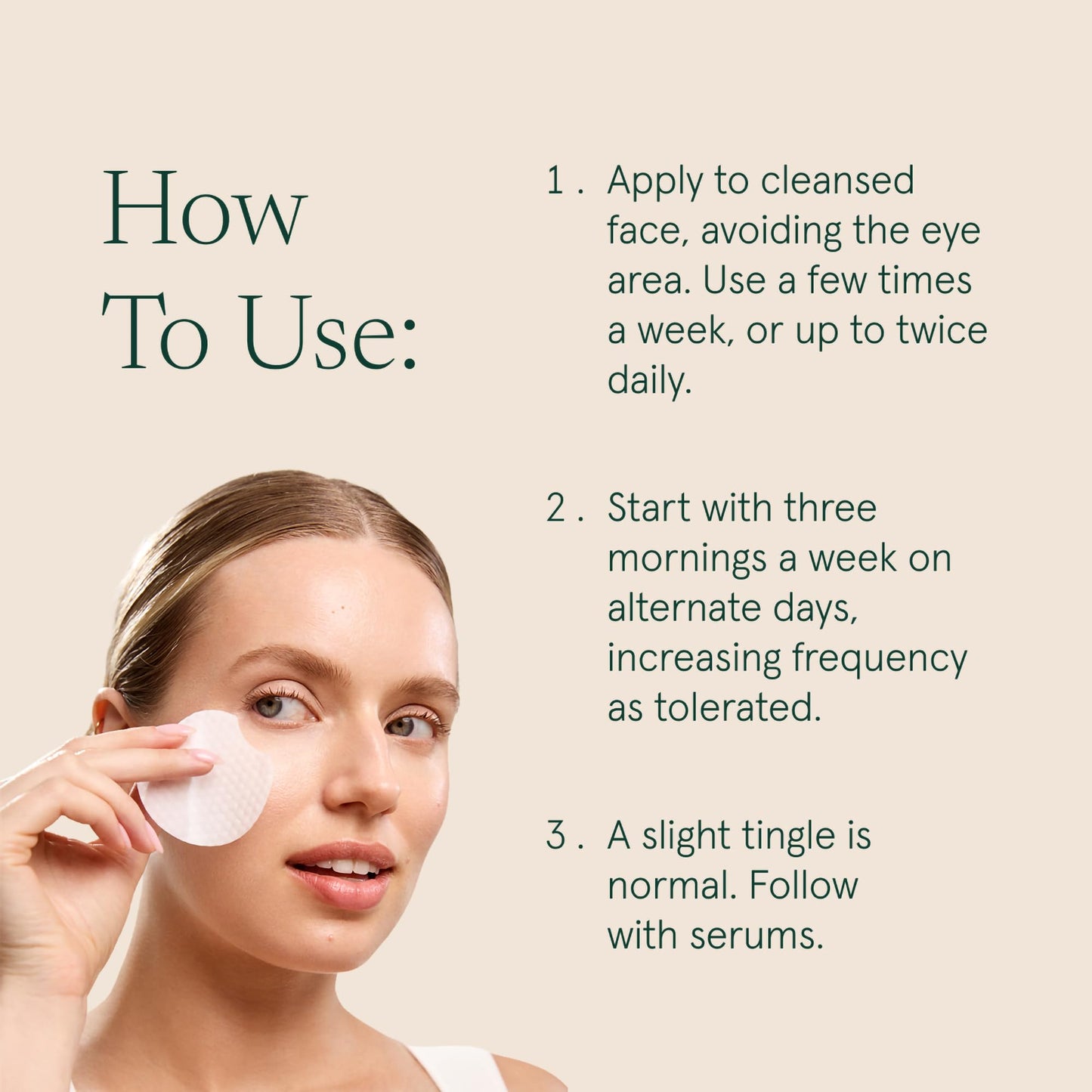 Barefaced Toning Pads (60 count) - Exfoliating Face Pads with 2% Glycolic Acid & Salicylic Acid - Brightens & Cleanses Skin, Clears Pores, Reduces Fine Lines & Wrinkles