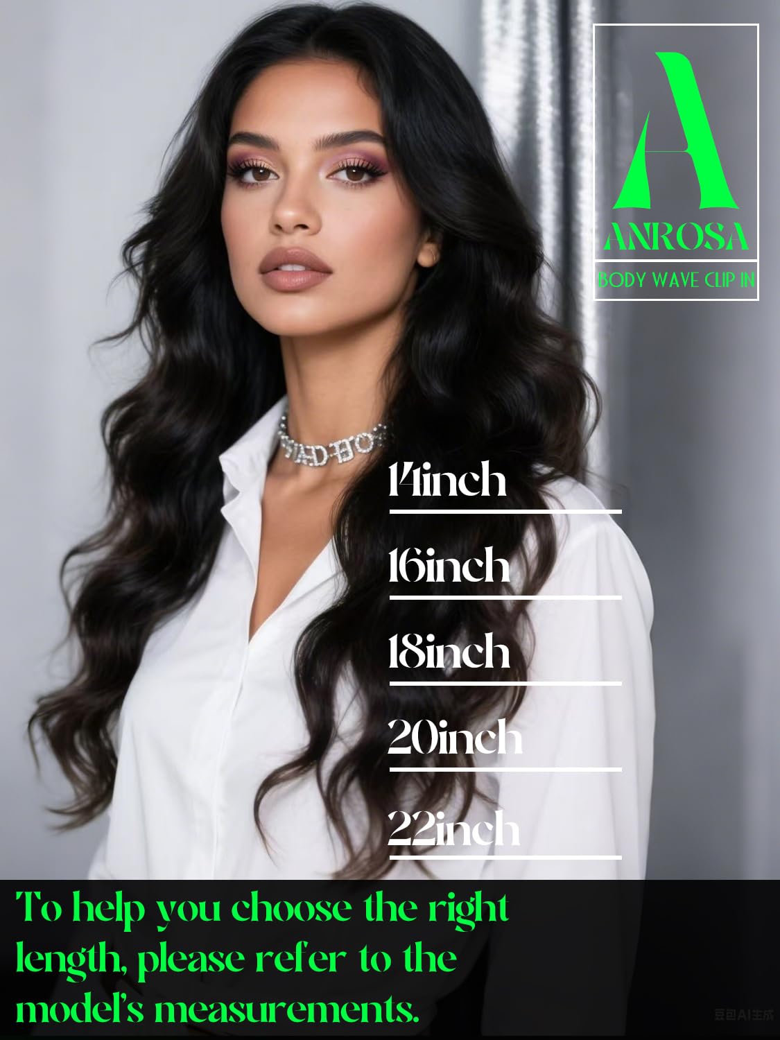 Anrosa Straight Clip In Hair Extensions 14 Inch Seamless Clip Ins #1 Jet Black Remy Human Hair Extensions for Women 120g 7pcs