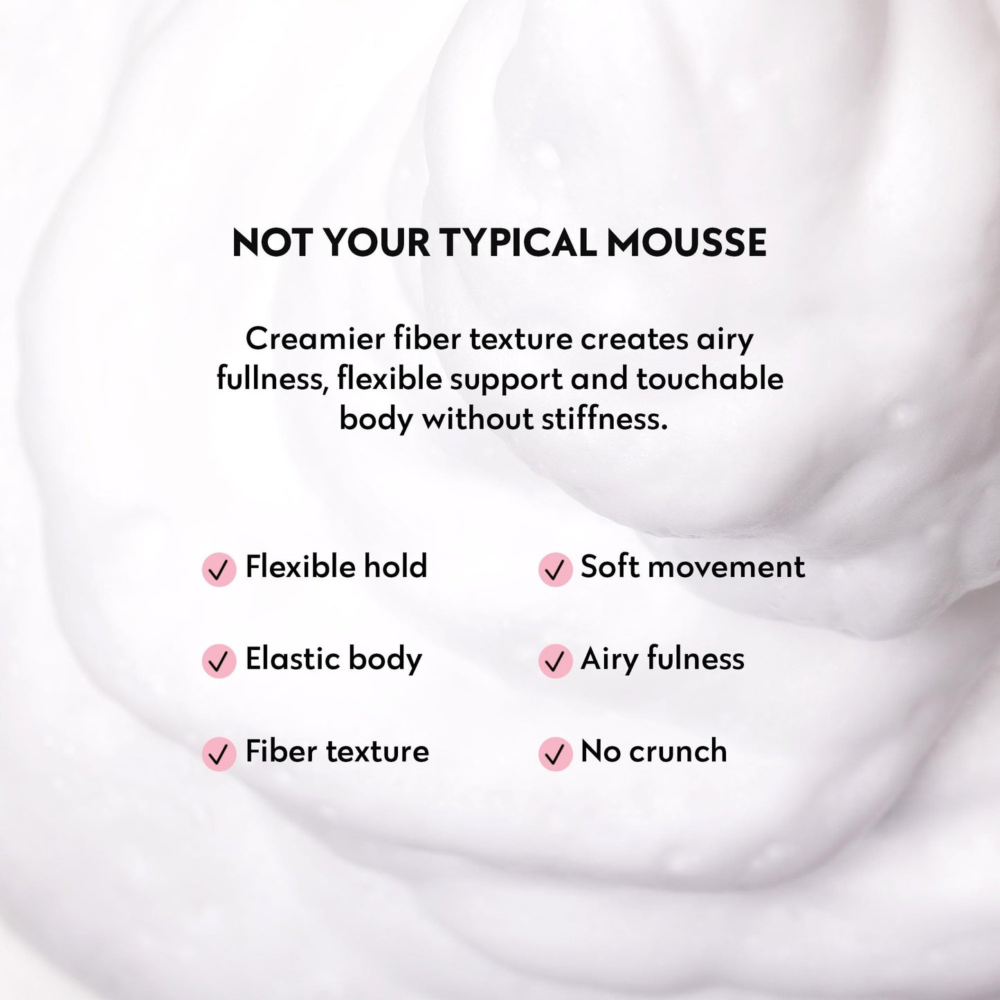 FOUR REASONS Professional Fiber Mousse for Curly Hair - Volumizing Long-lasting Flexible Hold for Curly, Wavy and Straight Hair, VEGAN Curl Mousse, 5 Oz