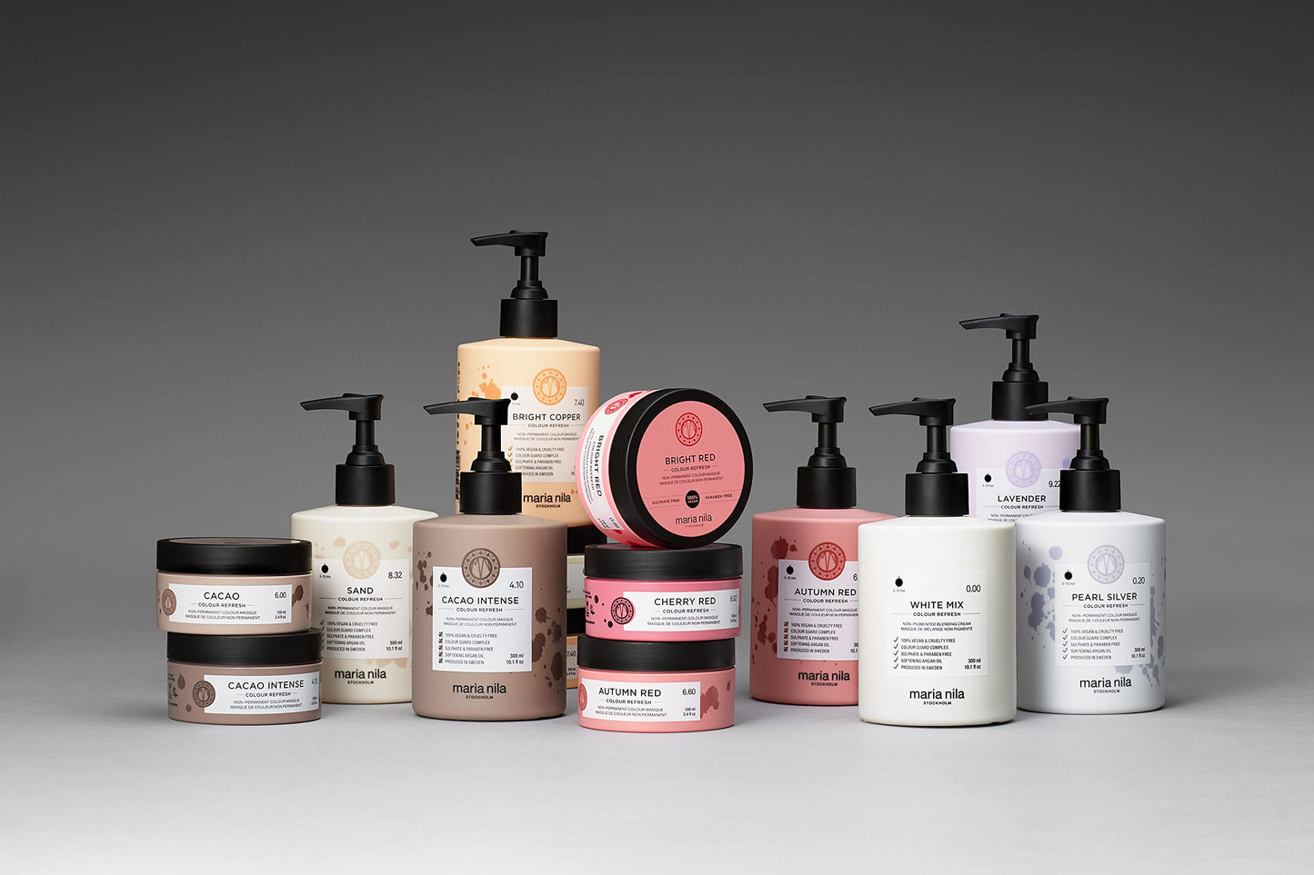 Maria Nila Color Refresh, Cacao Intense, Dark Brown Hair Mask, Semi-Permanent Pigments, 100% Vegan & Sulfate/Paraben free