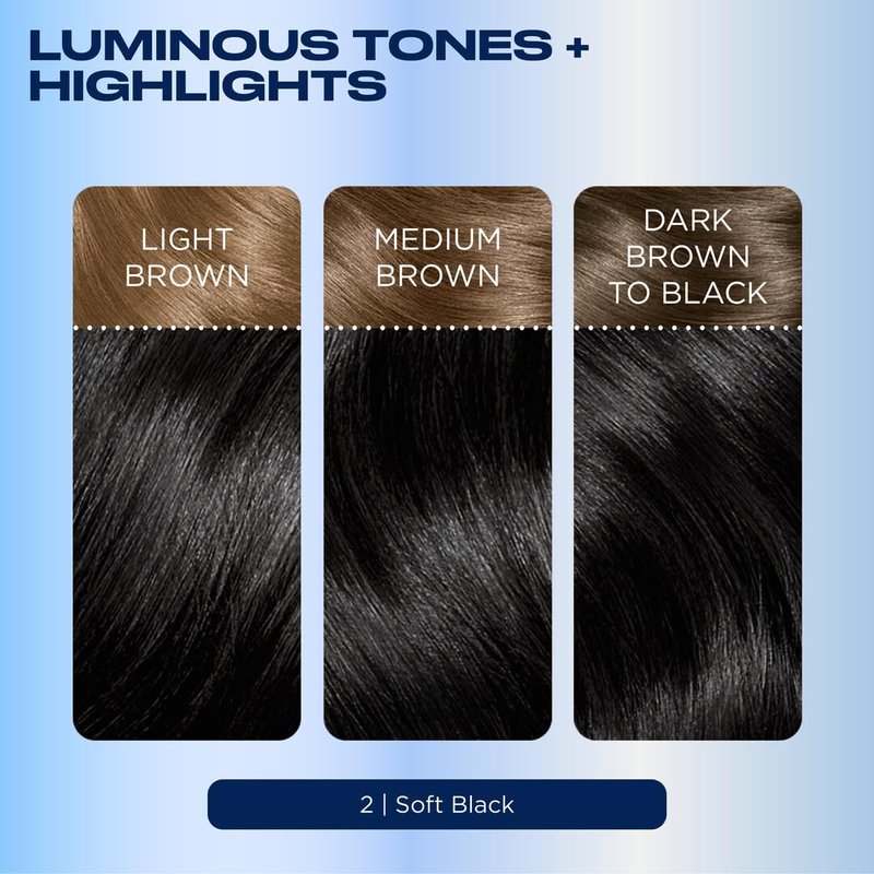 Clairol Nice'n Easy Permanent Hair Dye - 100% Gray Coverage, Natural-Looking Color & Shine | Pack of 3, Black