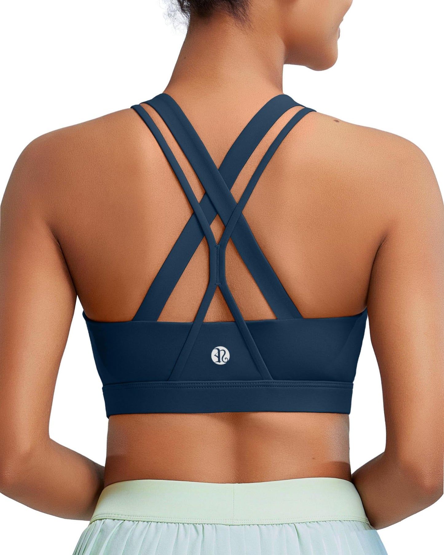 RUNNING GIRL Sports Bra for Women High Support, Criss-Cross Back Padded Strappy Sports Bras Yoga Bra with Removable Cups