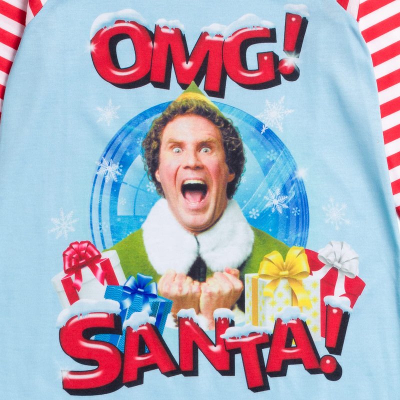 Elf Buddy the Christmas Big Girls Nightgown Pajamas Blue 14-16