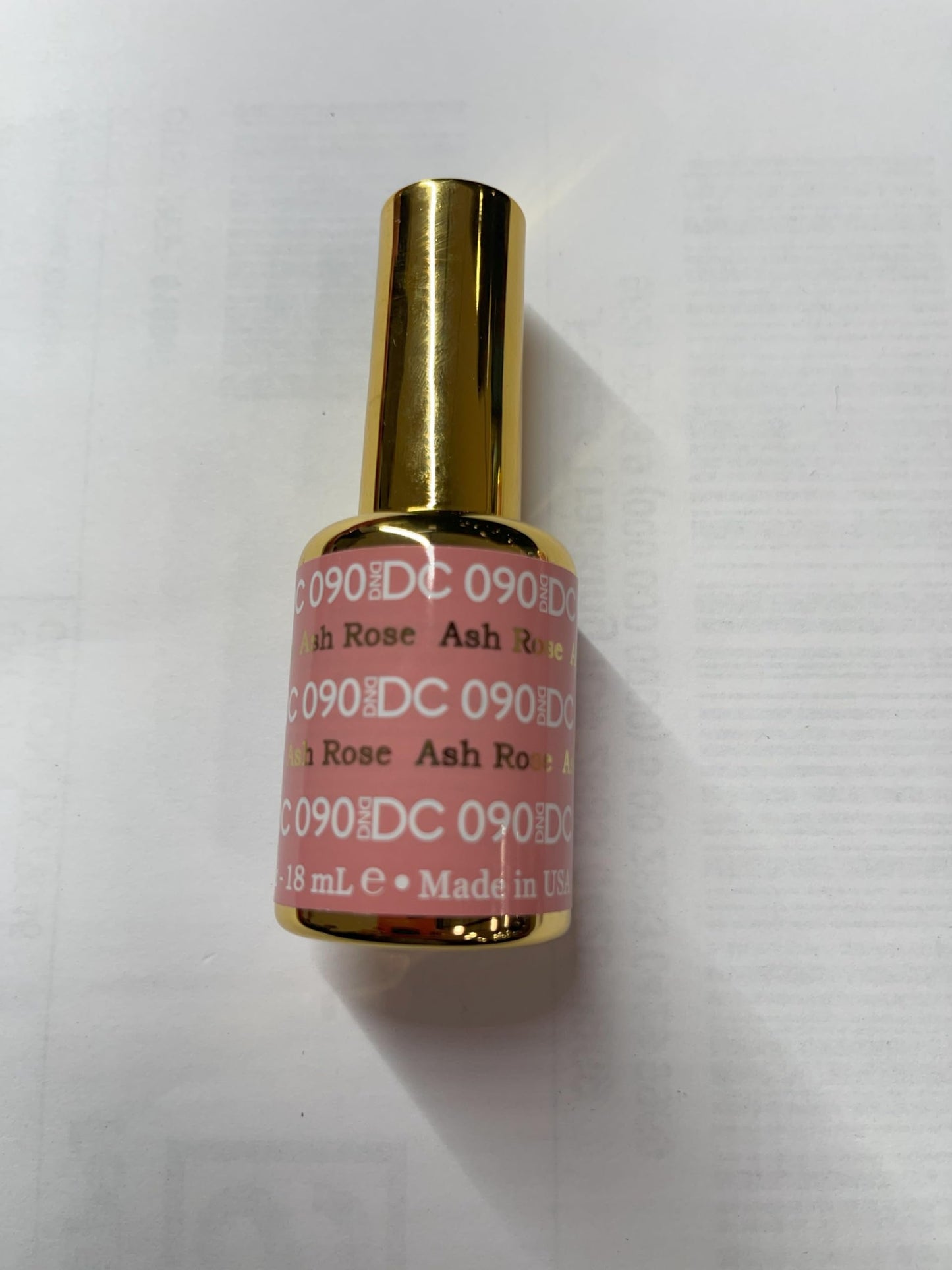 DND DC Gel Polish Set, Pink Collection, UV/LED GelPolish and Air Dry Nail Lacquer, Matching Chip-Free Polish Duo, 090 Ash Rose, 0.5 Fl Oz Each