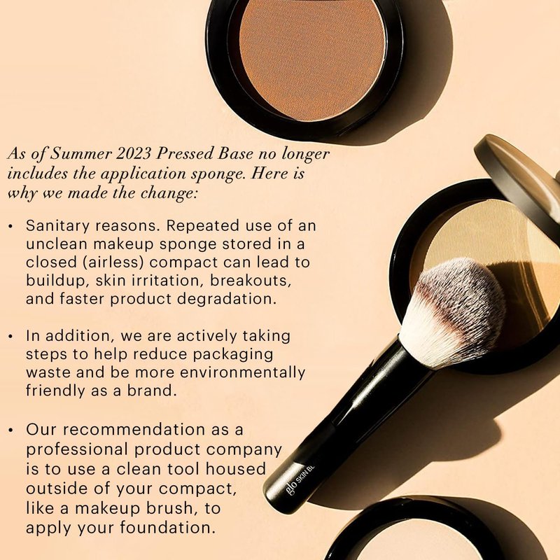 Glo Skin Beauty Pressed Base Powder Foundation, Natural Light – Buildable Sheer to Full Coverage, Long Wear Face Powder Compact, Pressed Powder Makeup for Smooth, Semi-Matte Finish