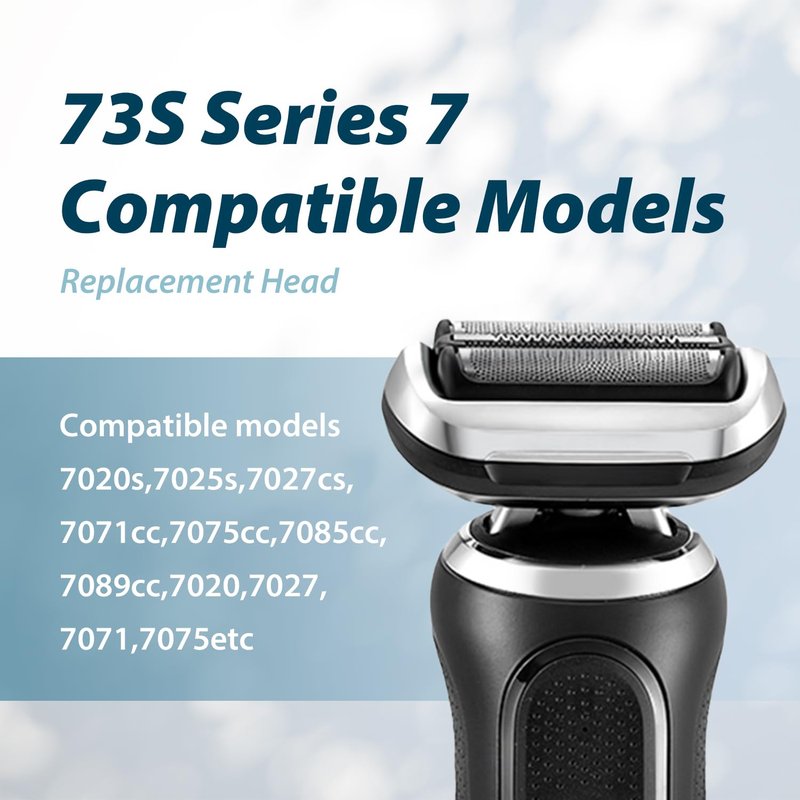 Replacement Shaver Heads for Braun Series 7 | 2-Pack Compatible with 7020, 7027, 7071, 7075, 7085 - Wet & Dry Use for Men