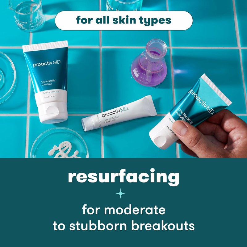 Proactiv MD Acne Treatment Kit - 3-Step Routine with Ultra-Gentle Cleanser, Adapalene Gel & Moisturizer | 30-Day Supply