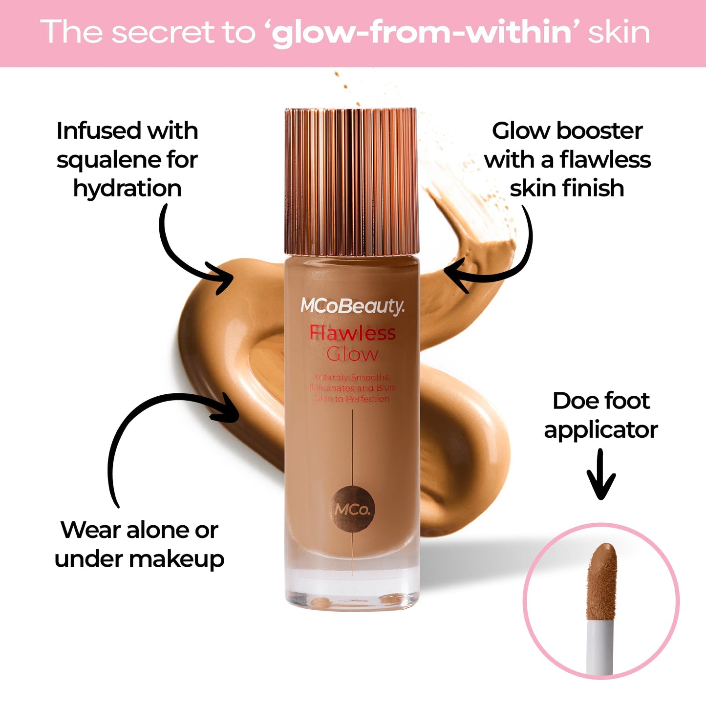 MCoBeauty Flawless Glow Luminous Skin Filter - 6.5 Natural Honey - Primer