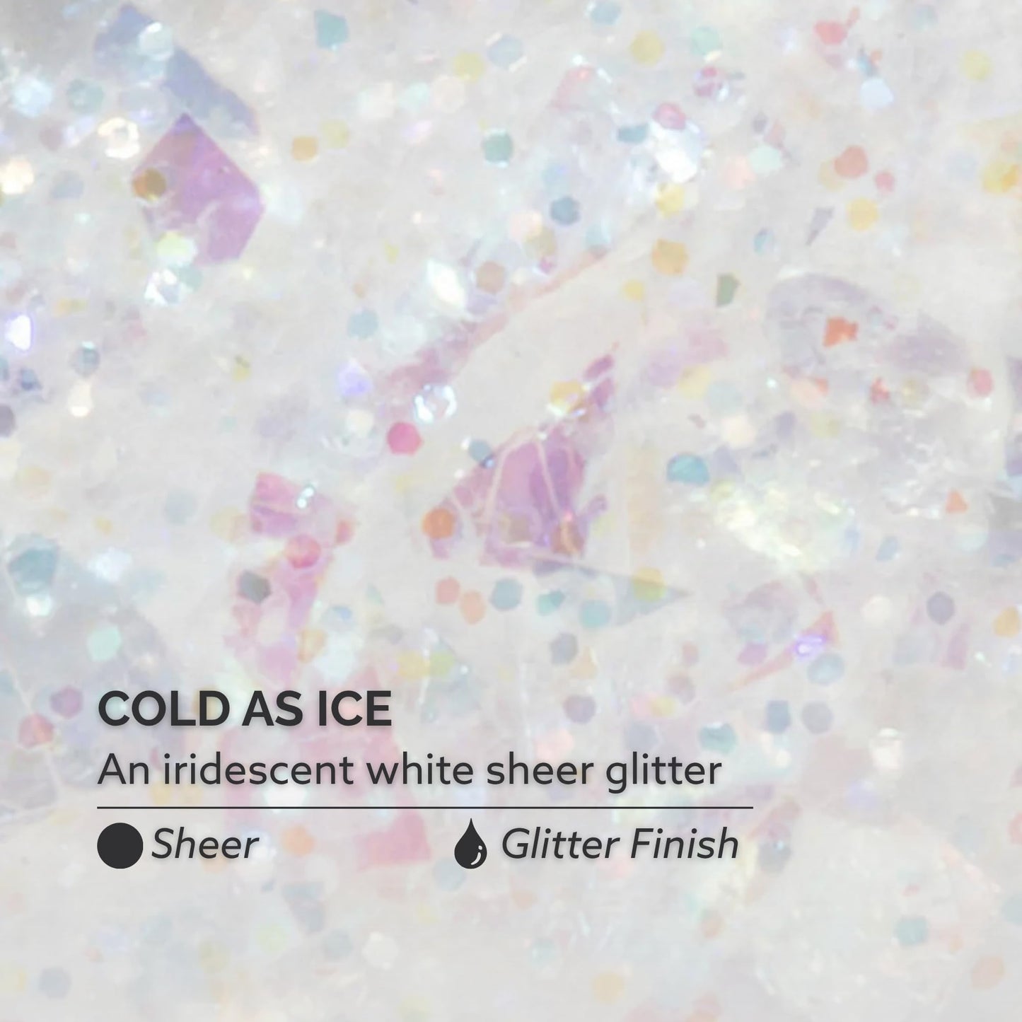 Dazzle Dry Nail Lacquer (Step 3) - Cold As Ice - An iridescent white sheer glitter. (0.5 fl oz)