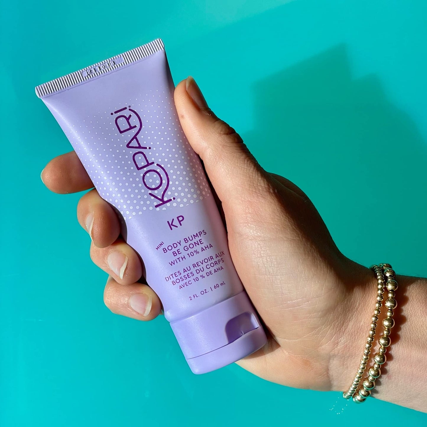 Kopari KP Scrub Full Size and Travel Size Set | Body Bumps Be Gone Scrub with 10% AHA, to Smooth Skin, Reduce Bumps, Decongest Pores, Clarifying, Gently Exfoliate & Wash | 8.45 fl oz and 2 fl oz