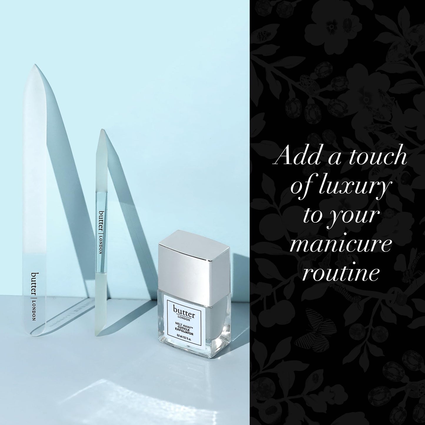 butter LONDON Glass Cuticle Pusher, Signature Glass Collection