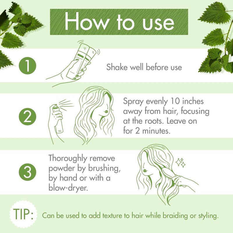 Klorane Dry Shampoo - Nettle Formula for Brunettes | Oily Hair & Scalp Control, Paraben & Sulfate-Free