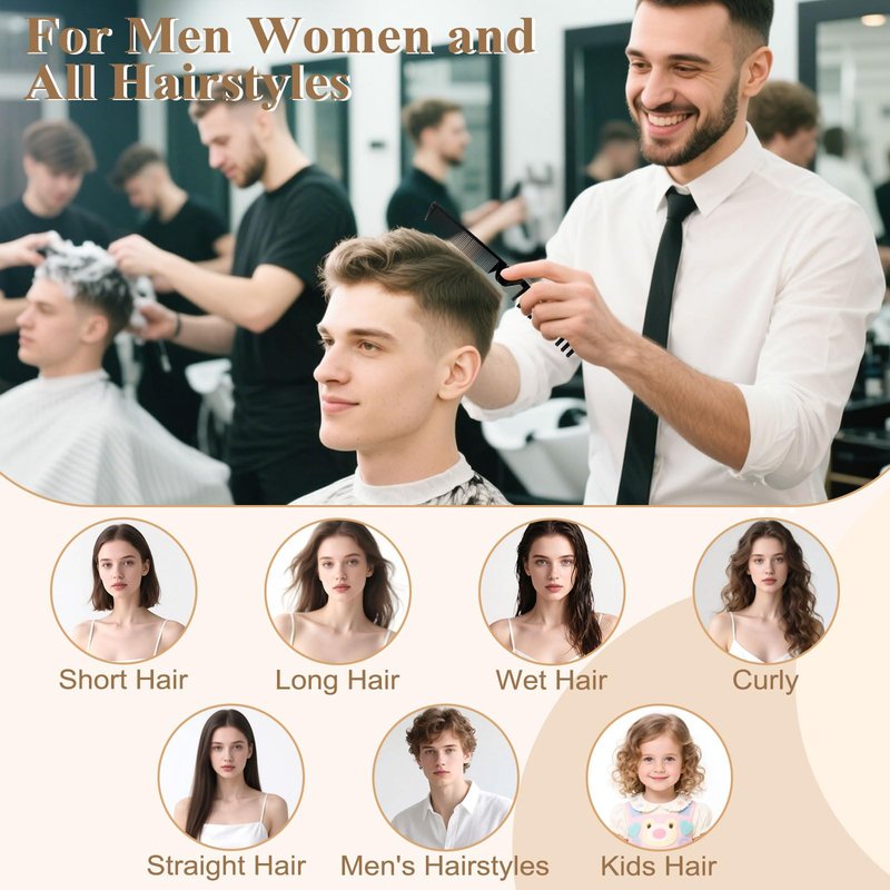 Foldable Hair Combs in Bulk, Individually Wrapped for Women and Men, Sturdy Double Tooth Hair Pocket Comb, Suitable for Travel Hotel Homeless Shelter Charity Church Black (7.8 inch, Count, 120)