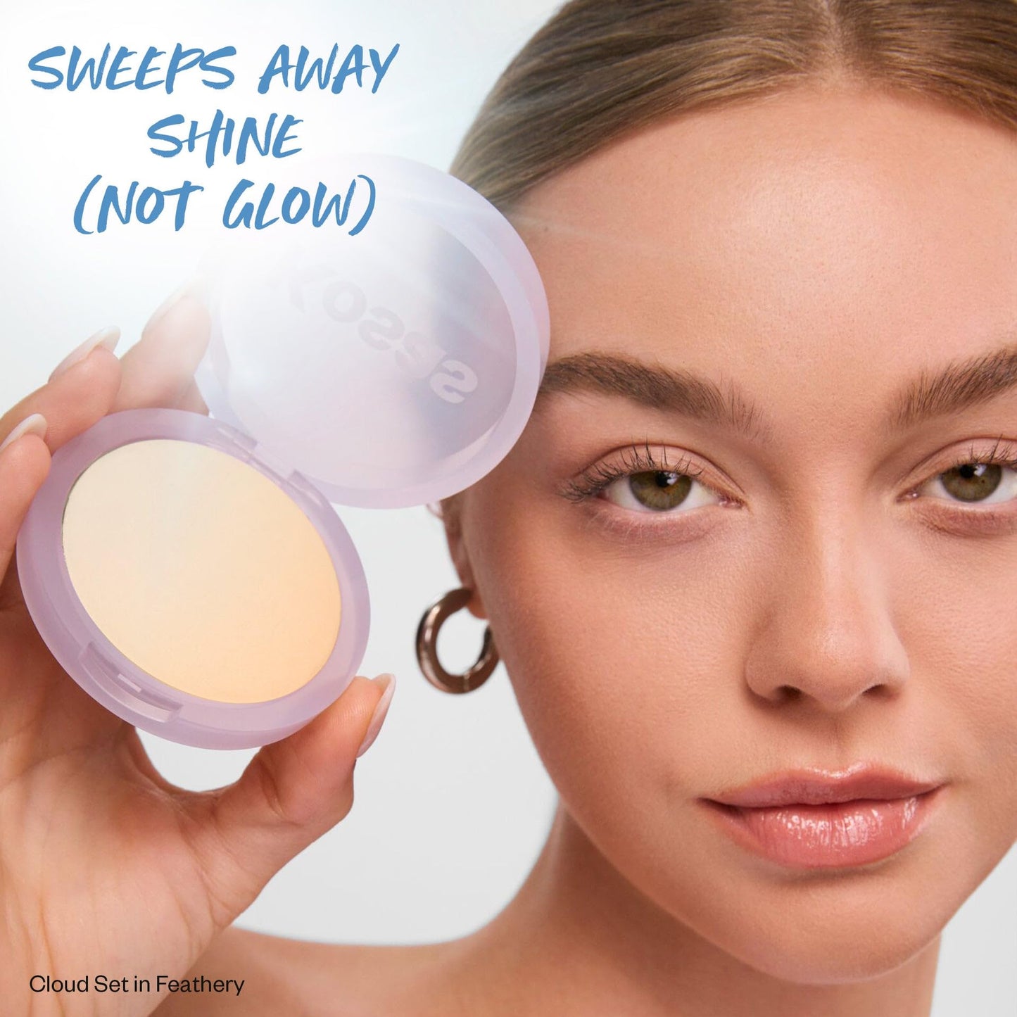Kosas Cloud Set Baked Setting Powder, Face Powder Makeup for Shine Control, Soft Natural Finish, Clean Beauty Formula, Feathery, Sheer Light Medium
