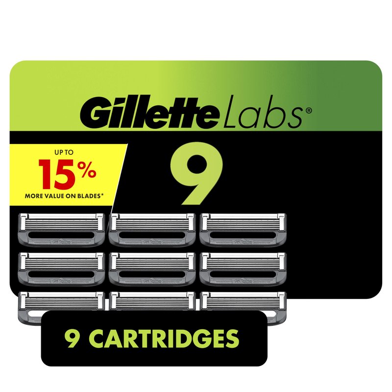 Gillette Labs Razor Blade Refills for Men, 9 count