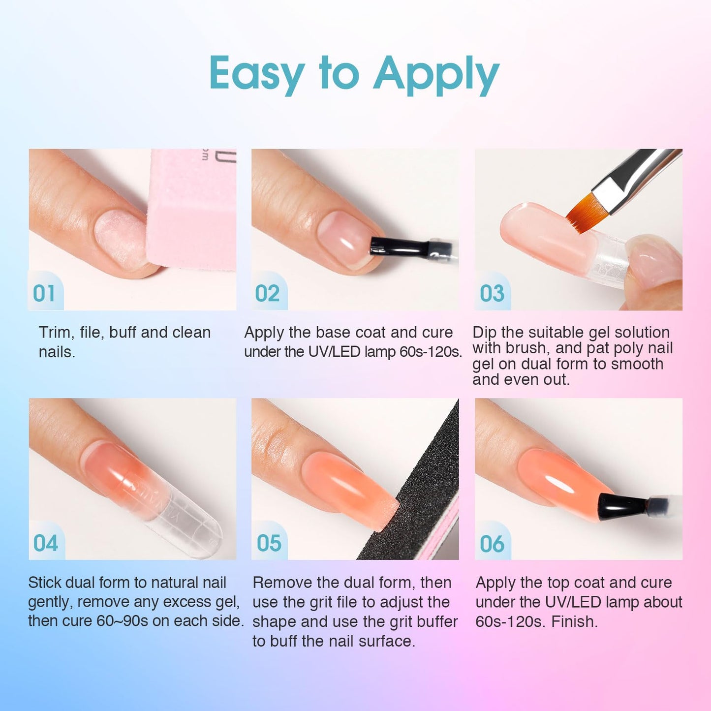 ROSALIND Neon Poly Nail Gel Kit with Drill -14 Colors Poly Extension Gel with U V Lamp Slip Solution and Electric Nail Drill Starter Kit, 0.34 oz/10 ml Nails Extension Set Home Salon DIY for