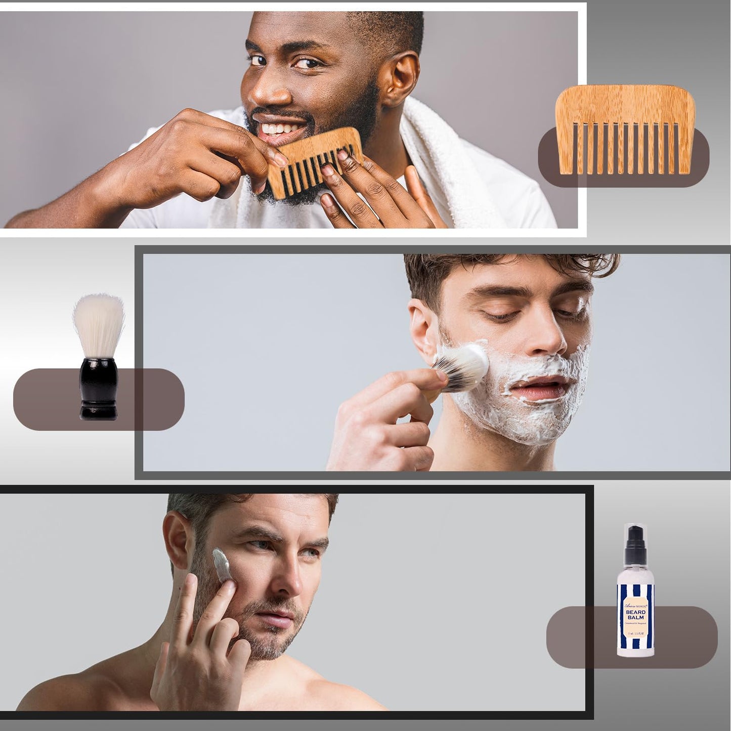 Fathers Gifts for Men Dad Bath and Body Gift Sets for Men with 10 Pcs Cedar & Bergamot Spa Gifts Set, Bath Gift Set Includes Beard Balm, Bubble Bath.Perfect Relaxation Spa Gift Basket for Men