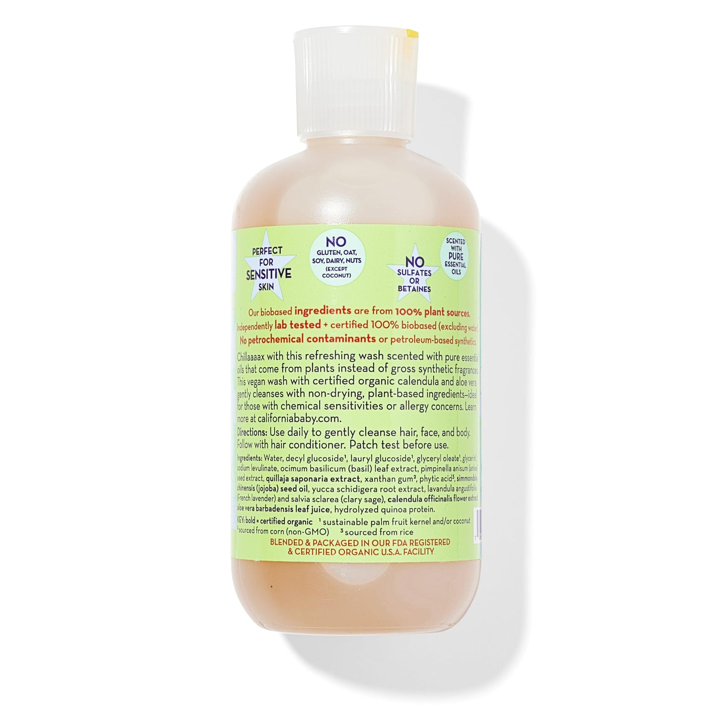 California Kids Shampoo + Body Wash | Chillax Lavender Body Wash | Gentle Skin Care for Kids + Teens | 100% Plant-Based | Hypoallergenic | 8.5 oz