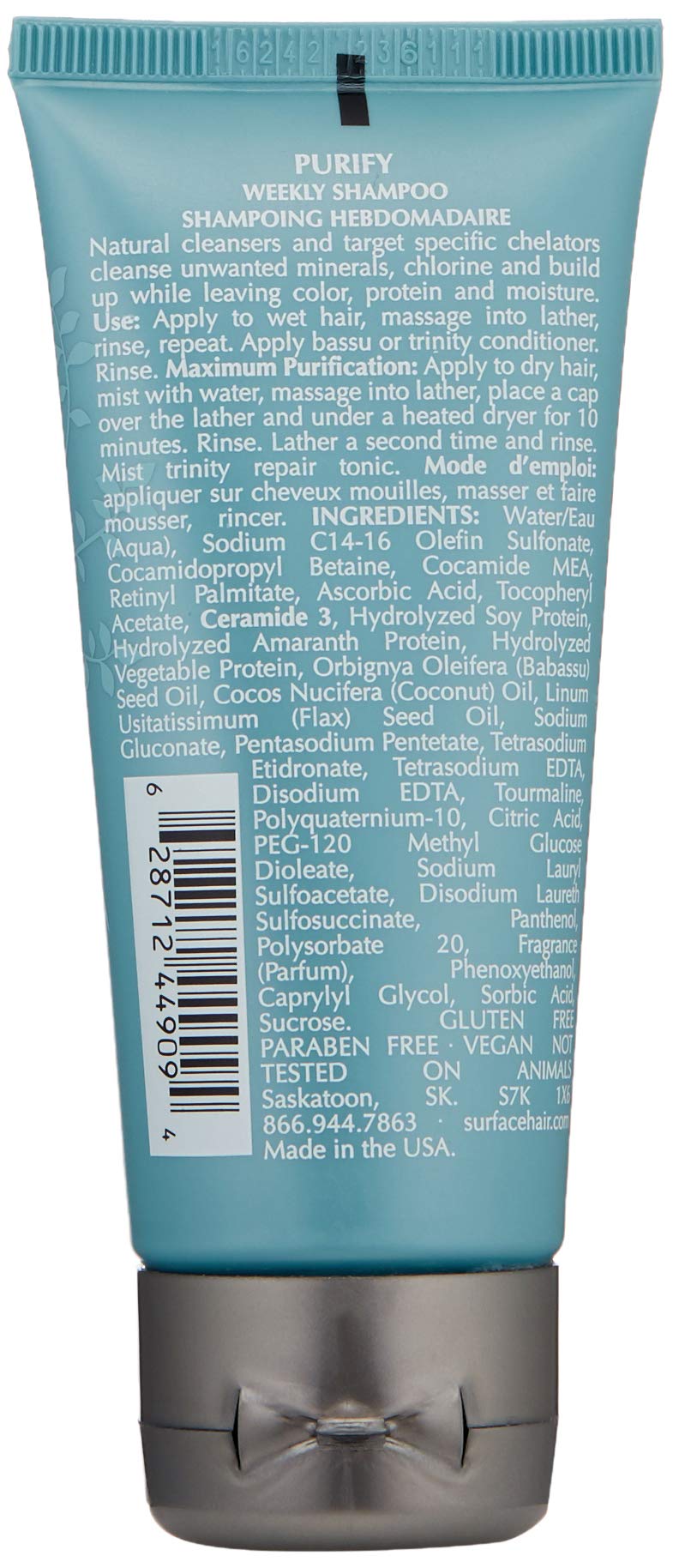 SURFACE Hair - Purify Clarifying Cleansing Shampoo - Clarify, Deep Cleanse, Sulfate Free - 2 fl oz