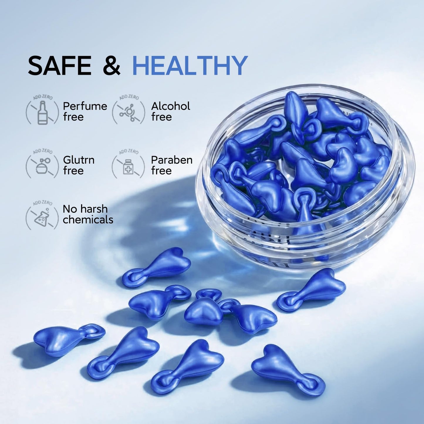 HKH Copper Peptides Serum for Face: 38 Capsules Anti-aging Facial Serum with Peptide & Hyaluronic Acid for Fine Lines Wrinkles & Dryness - Daily Use for 30+ Women - Travel-Friendly