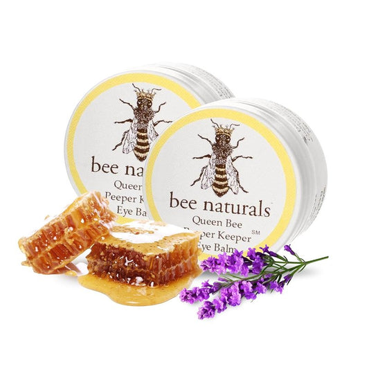 Bee Naturals Queen Eye Balm Duo - Soothing Eye Treatment with Vitamin E & Natural Oils | 2 Pack Gift Set