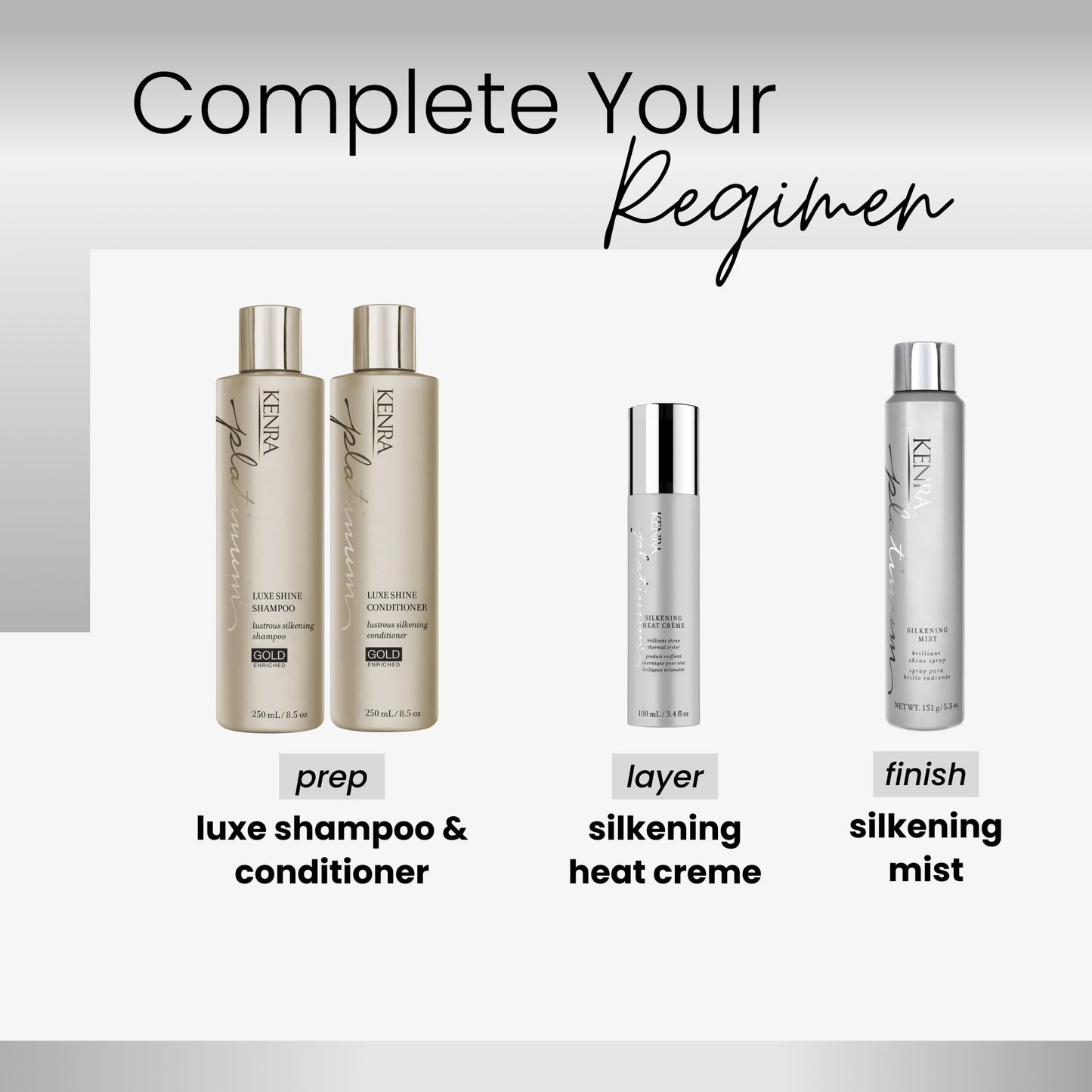 Kenra Professional Platinum Silkening Mist 80% | Brilliant Shine Spray | Smooths Flyaways, Detangles and Tames Frizz | Humidity Protection | All Hair Types | 5.3 oz