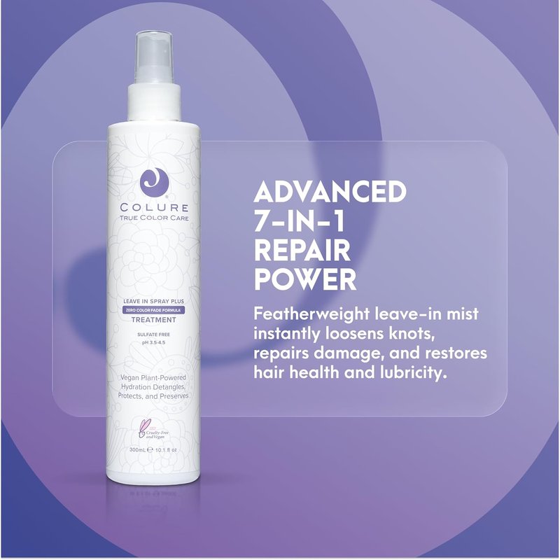 COLURE Leave-In Spray Plus - pH Balancing Detangler & Color Protection | 10 Fl Oz
