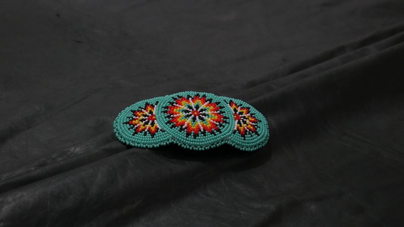 Beaded Hair Clips Native American Style Handmade Collection (Turquoise)
