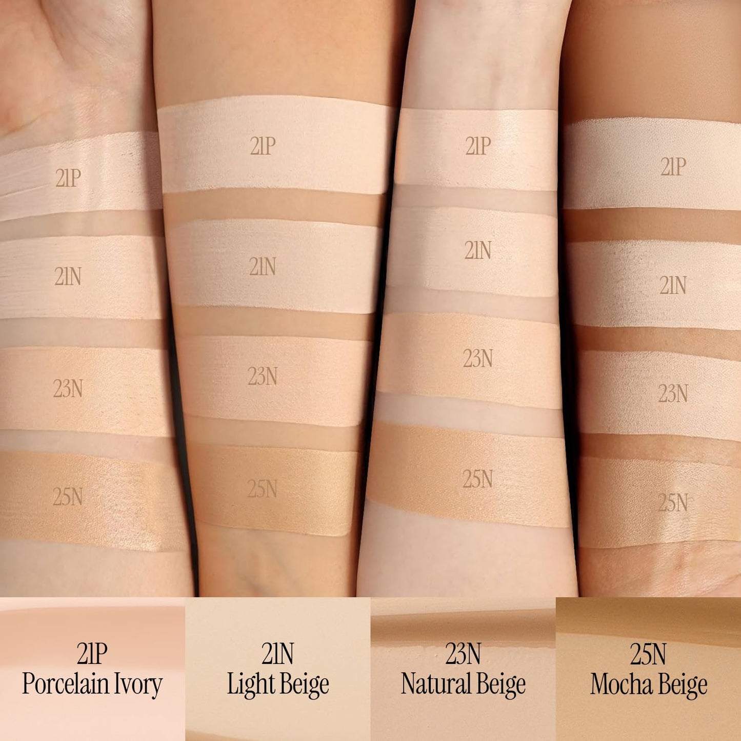 LOVB LOVB Cushion Foundation 0.42 Oz (23N Natural Beige) + System Fitting Puff 5EA | Long-Lasting Buildable Coverage | Korean Cushion Makeup | Face Makeup Tool for Liquid Foundation