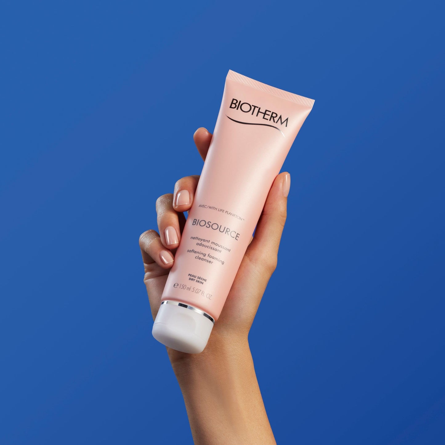 Biotherm Biosource Softening Foaming Cleanser, Rinse-Off Foaming Facial Cleanser and Make-Up Remover for Dry Skin with Biotech Plankton, for Soft and Hydrated Skin, Gel, 5.1 Fl. Oz.