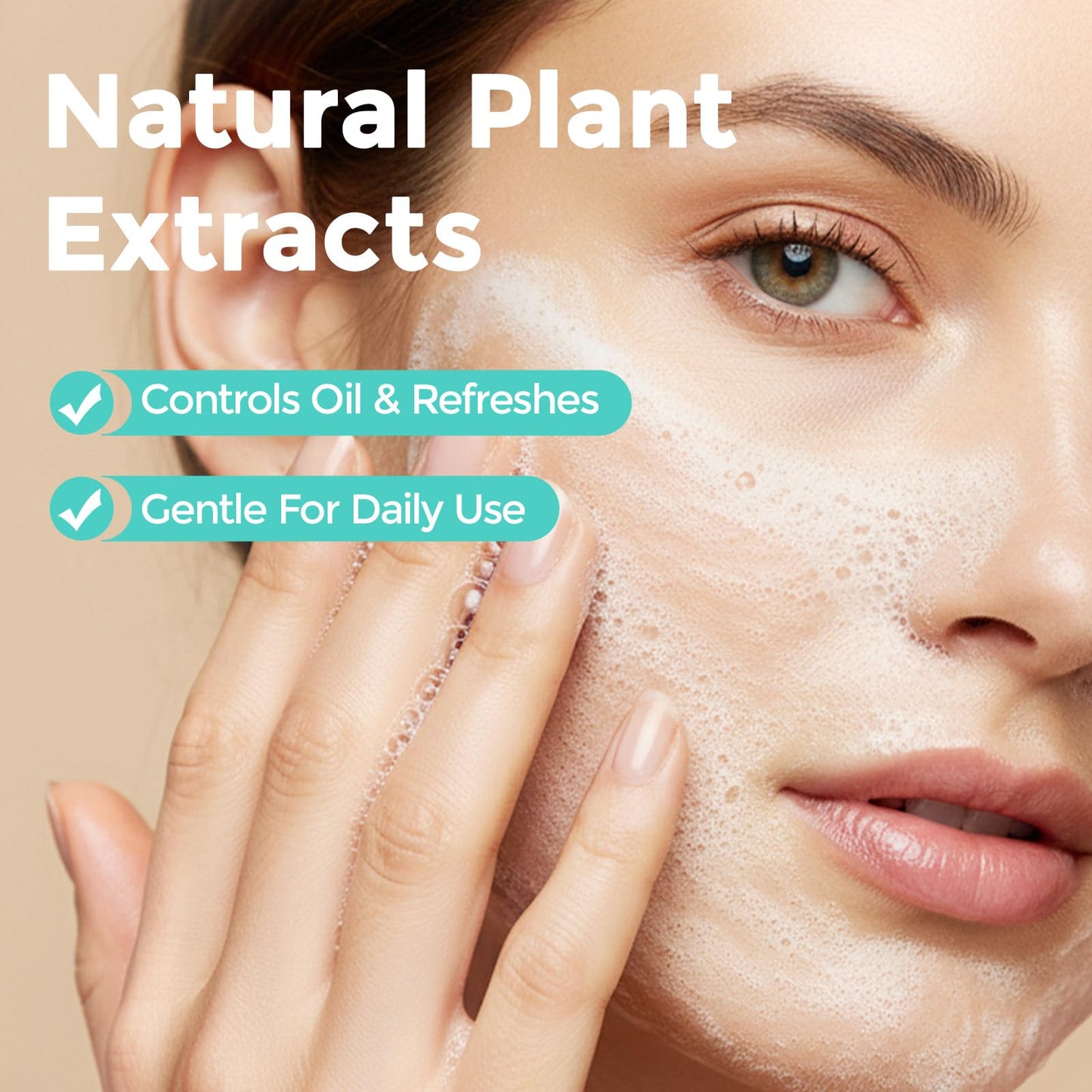MATERN'ELLA Cleansing Gel Oil-control Mild Facial Cleanser, Plant Extract Hydrating Daily Use Face Wash for Women & Men Safe For Sensitive Skin, no Stripping 13.4 Oz