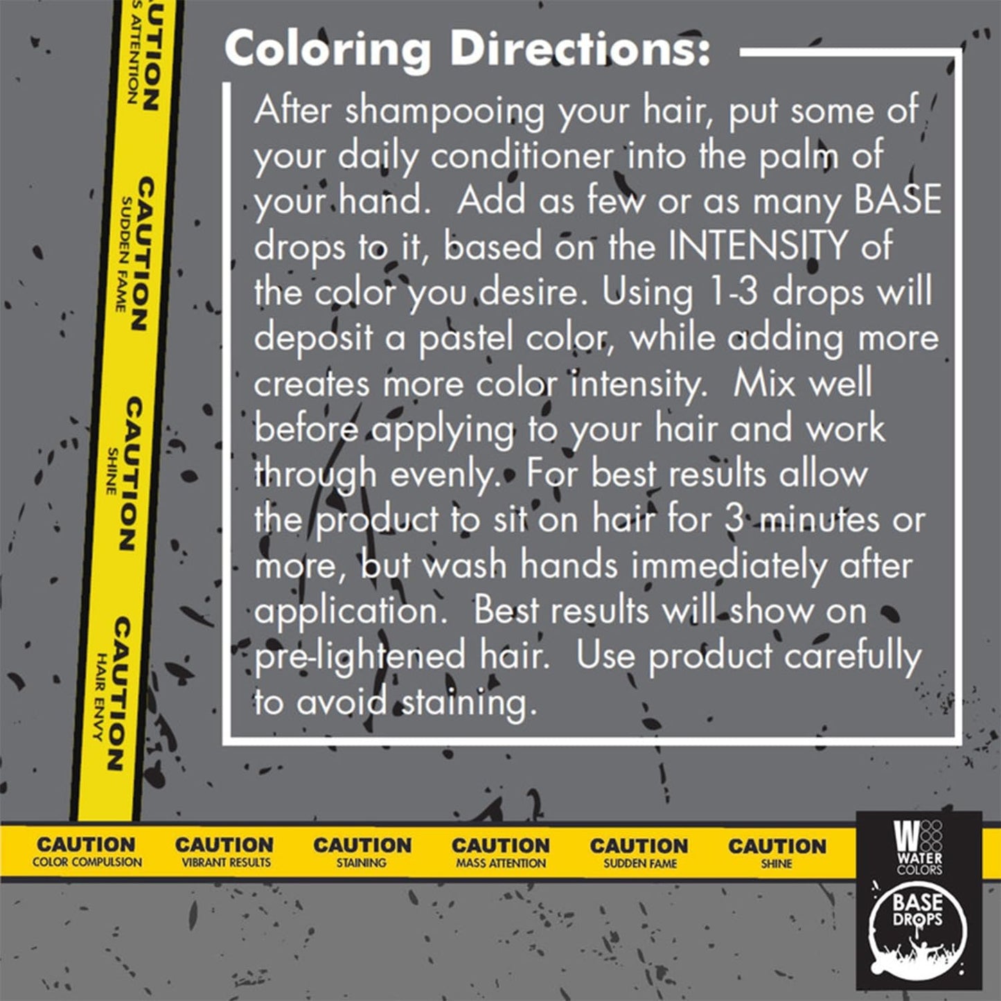 Watercolors Base Drops, Temporary Hair Dye Color Booster, Cruelty-Free, 4 oz