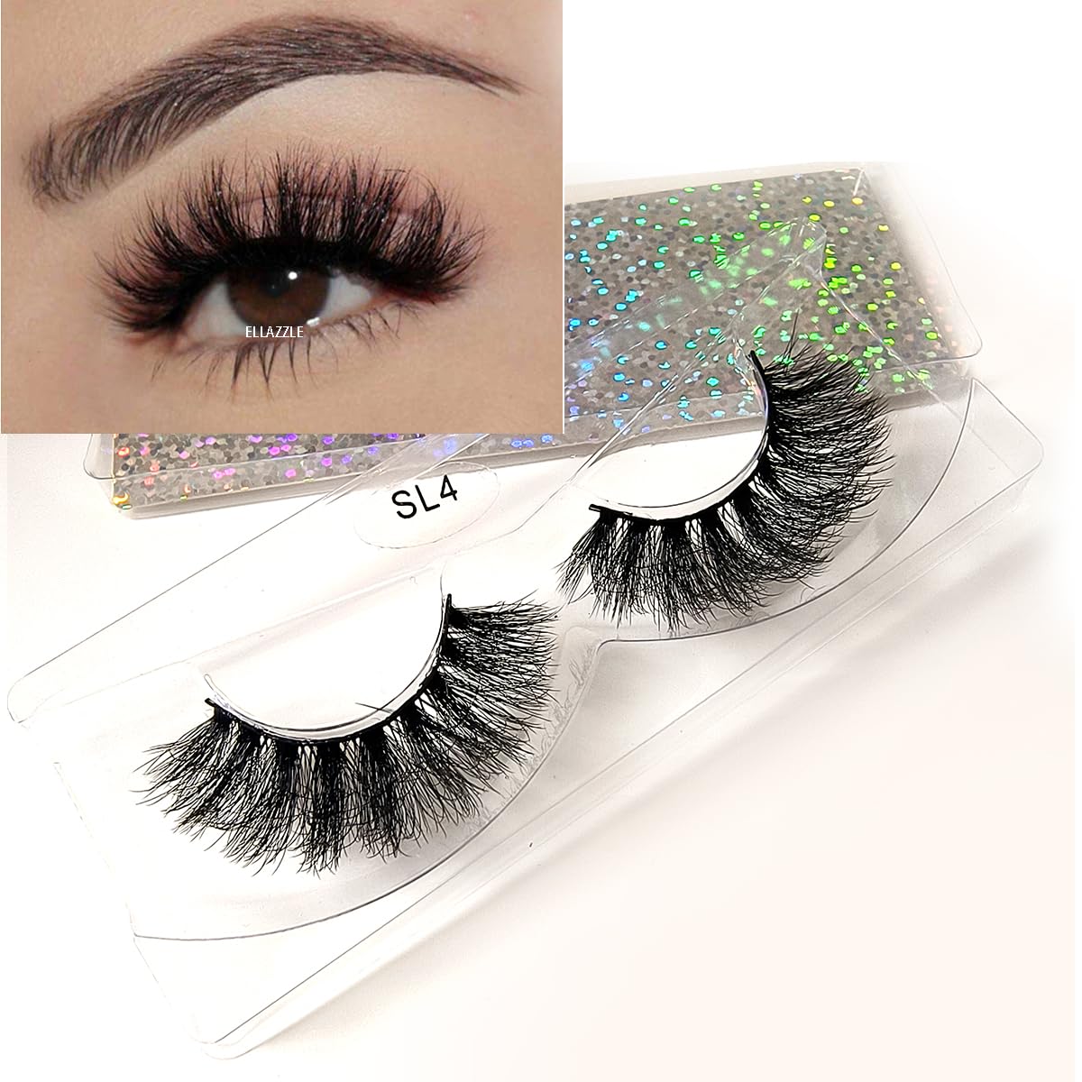 U-Hotmi 12mm Faux Mink Lashes 10 pairs Natural Thick Lashes Pack Fluffy Wholesale Fales Eyelashes