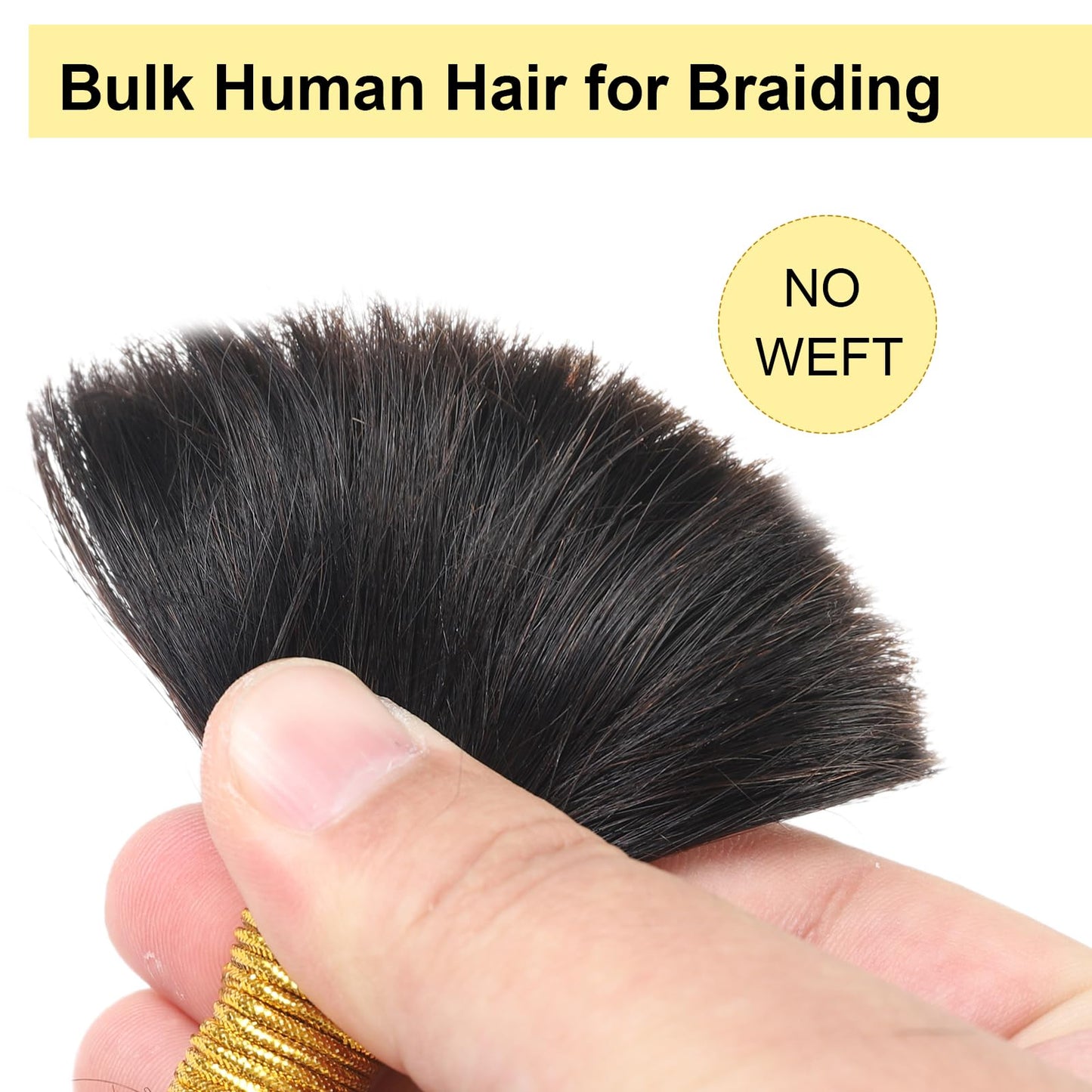 Human Braiding Hair Curly Bulk Human Hair for Braiding No Weft Human Hair Bundles for Braiding Wet and Wavy Human Hair Braiding Hair for Boho Box Braids 100g Per Pack CNZZJX