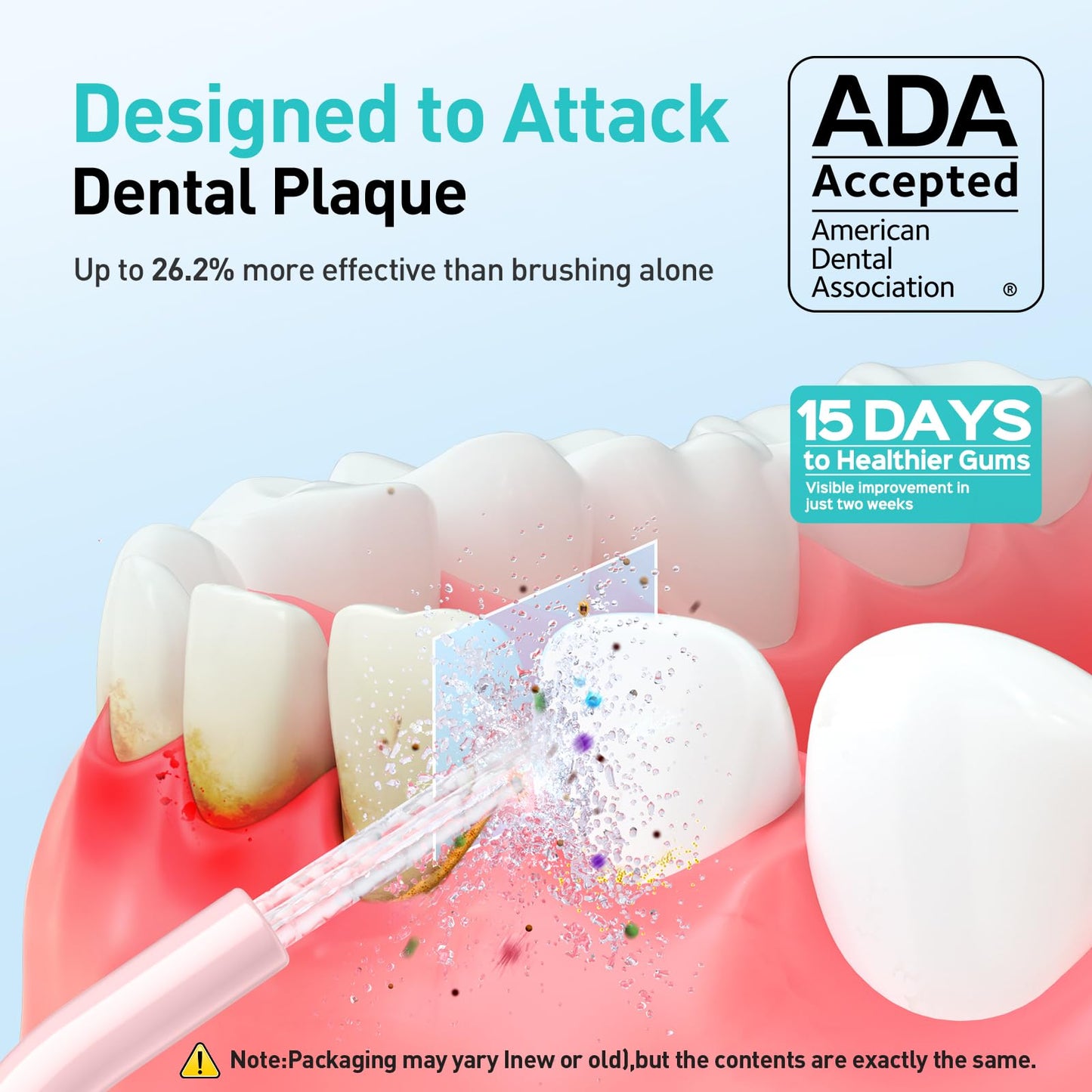 COSLUS ADA Accepted C20 Water Dental Flosser Teeth Pick, 300ML Larger Tank