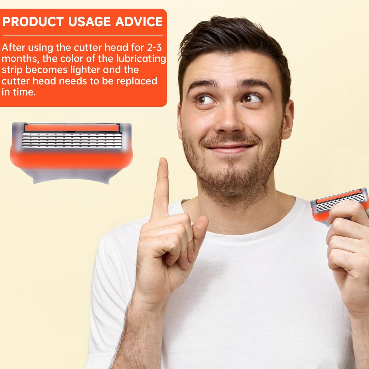 24 Pcs-Razor Blades Refills Compatible with Fusion 5 Blades,5-Layer Precision Anti Friction Manual Wet Shaving Blade Trimmer,Pivoting Head for Close and Comfortable Shave