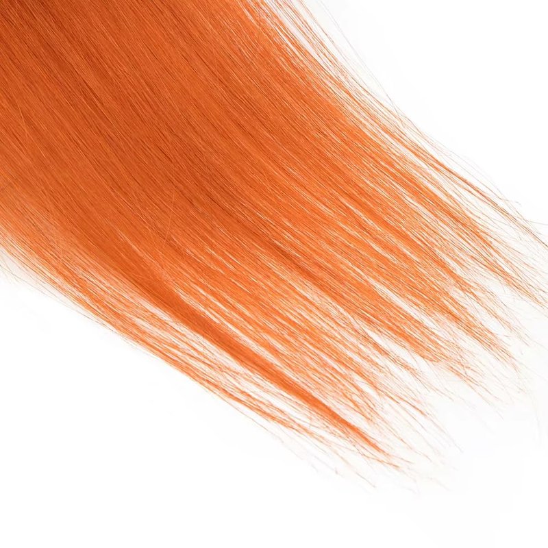 Color #350 Bundles Human Hair Orange Ginger Straight Bundles 12 14 16 Inch Unprocessed Brazilian Virgin Hair Extensions
