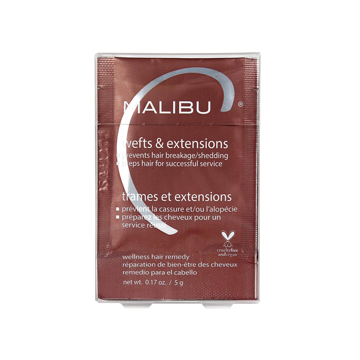 Malibu C Wefts & Extensions - Contains 2 Hair Remedy Packets - Removes Build Up + Prevents Hair Breakage - Hydrating Care for Preventing - Restores health and prevents damage