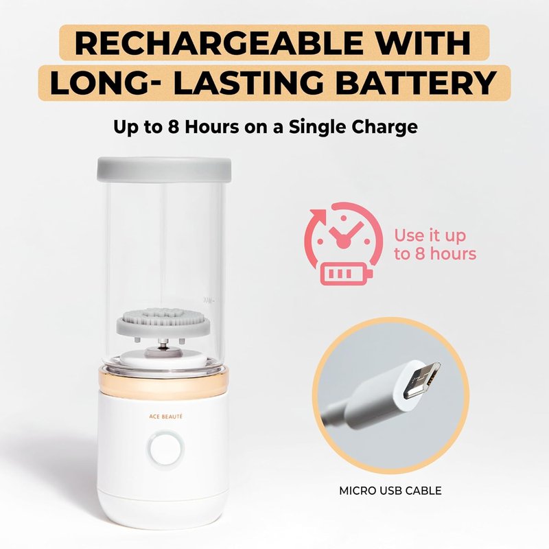 Electric Makeup Brush Cleaner Machine - Automatic Rechargeable Deep Cleaning Tool for Brushes & Sponges | Efficient & Easy to Use