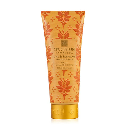 SPA CEYLON Sal and Saffron Vitamin E Enriched Facial Cleansing Foam | Gentle Cleanser | Hydrating | Skin Radiance
