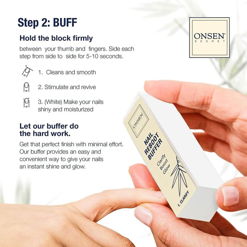 Nail Care Kit - Japanese Cuticle Serum & Buffer for Spa-Quality Manicure | Organic Ingredients, Long-Lasting Shine