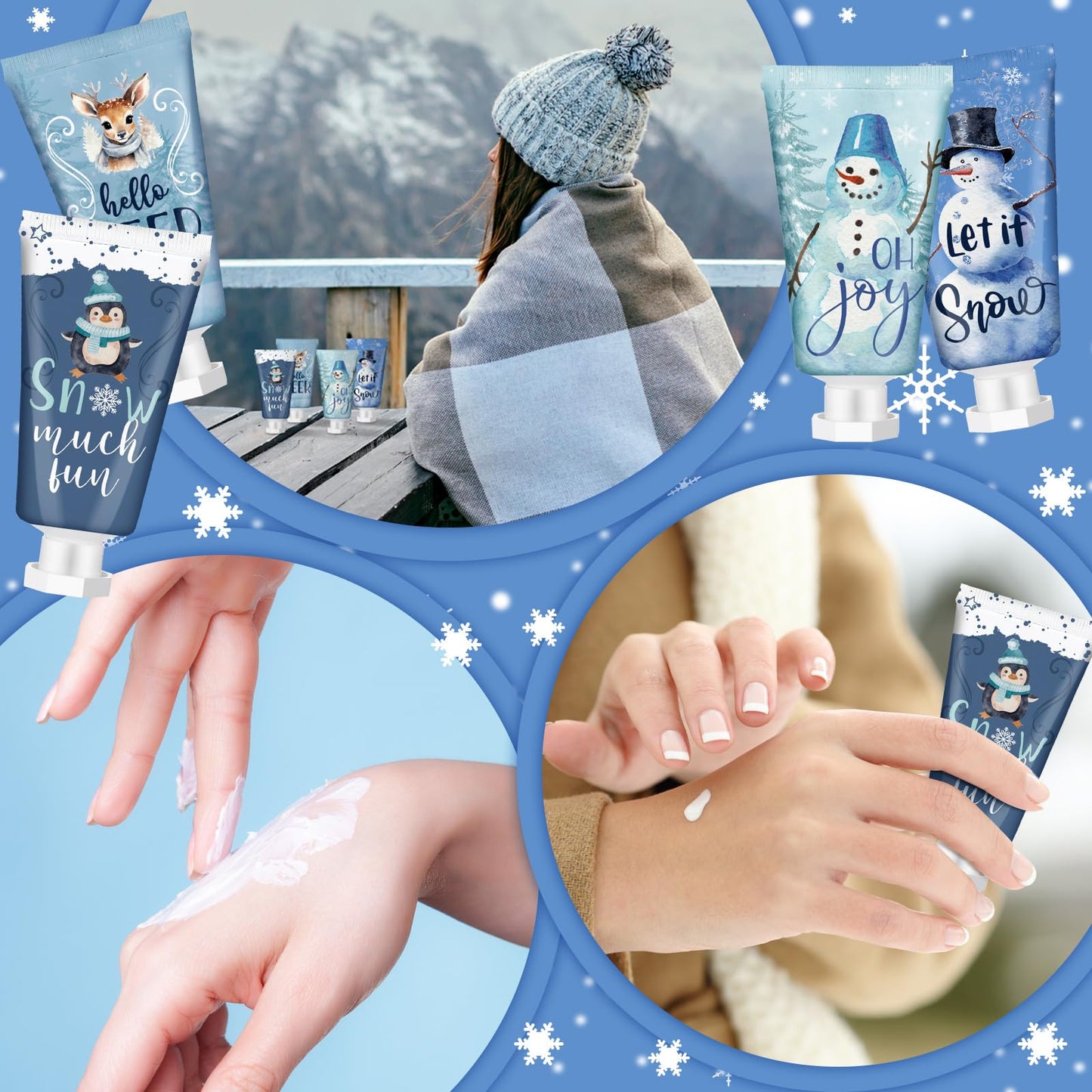 Dansib 36 Winter Hand Cream Bulk Winter Holiday Hand Lotion Party Gifts for Women Moisturizing Cracked Care Scented Lotion 1.1 Fl oz Travel Size Dry Skin Xmas Stocking Stuffers Men Coworkers