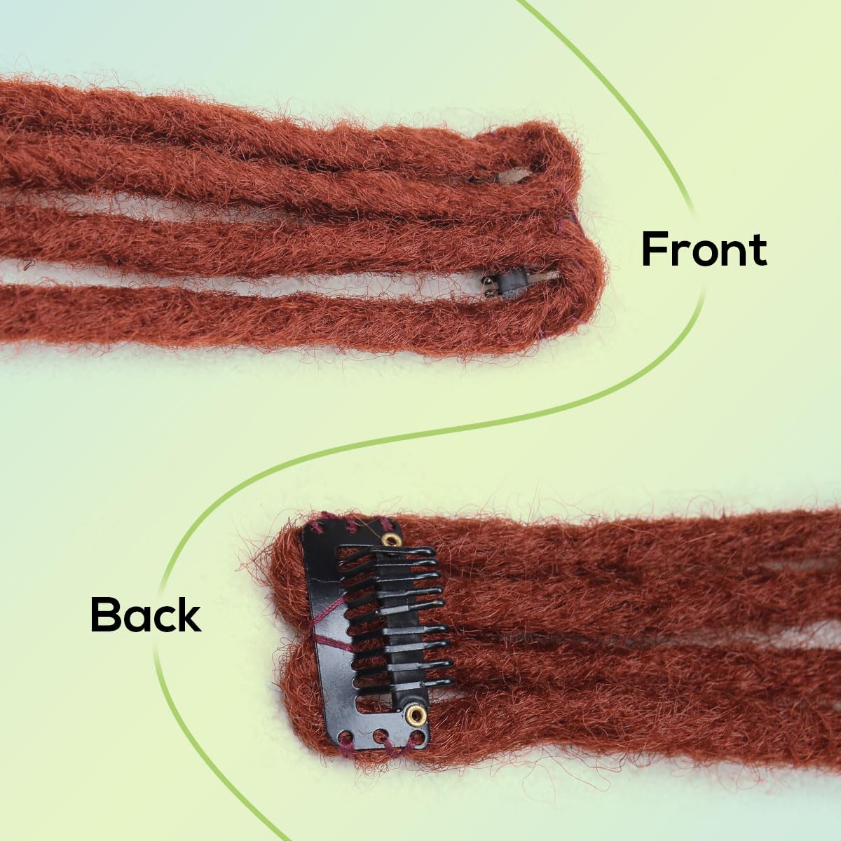Pouweney 10PCS Clip in Dreadlock Extensions Full Sets, 24 inch Synthetic Clip Dreads Extensions Handmade Soft(gray/white, Clip-in 40 Strands)