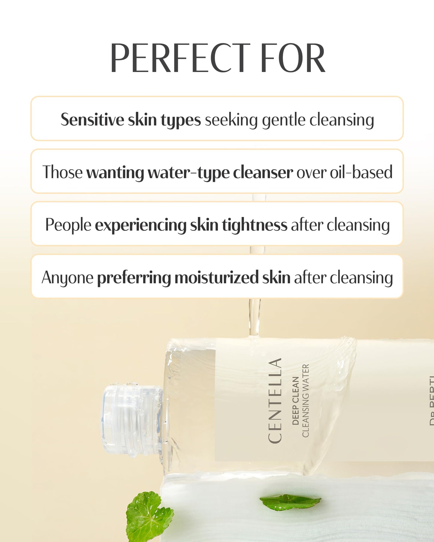 dr.pepti Centella Micellar Cleansing Water, LHA Makeup Remover, 13.5 fl oz