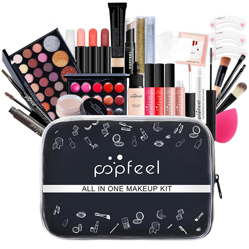 All in One Makeup Kit for Women Full Kit, Mother's Day Makeup Gifts Set for Women Girls, Makeup Essential Bundle Include Eyeshadow Palette Lipstick Blush Foundation Concealer Mascara Eyebrow Pencil