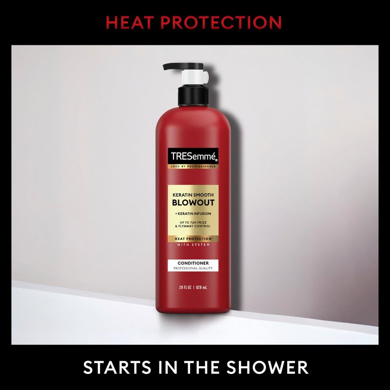TRESemmé Keratin Smooth Conditioner 4 pack for Frizzy Hair, Formulated with Lamellar-Discipline, 28 Fl Oz