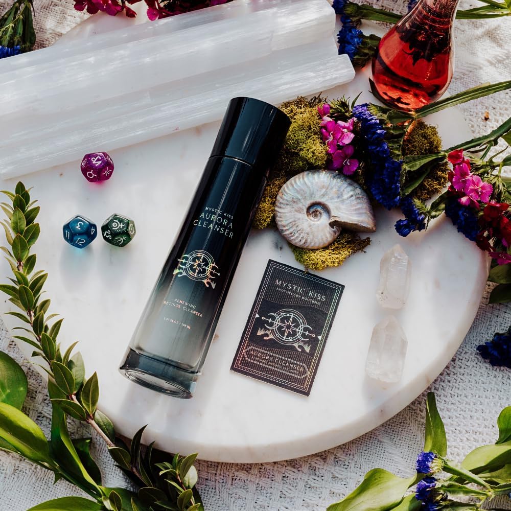 Mystic Kiss Aurora Retinol Cleanser I Gentle Retinol Face Wash for Women I Antiaging Face Wash I Rose Hydrating Facial Cleanser